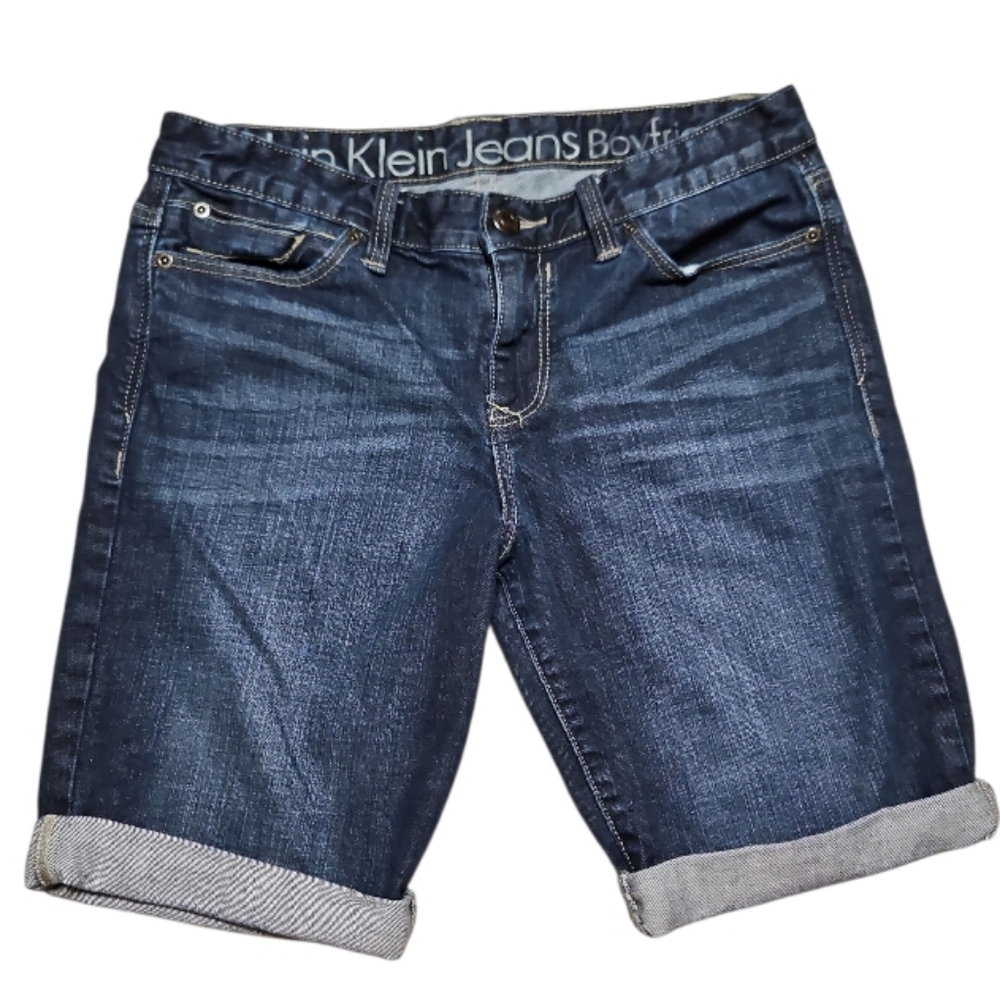 Calvin Klein Blue Boyfriend Jean Shorts